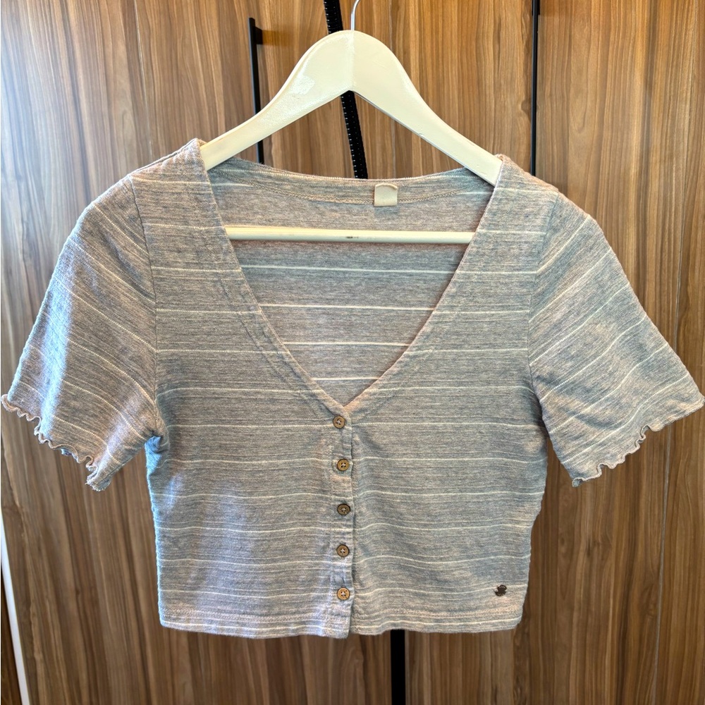 Roxy Cropped Button-Up Women's Top